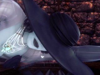 Alcina Dimitrescu takes anal beads dildo up her ass | Resident Evil Village Porn Parody