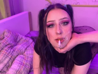 A little spicy smoking fetish video
