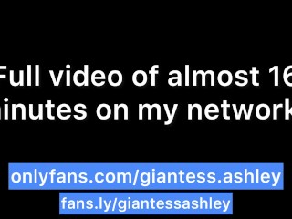 Your giantess Ashley wakes up horny and wants to fuck her little Ken doll