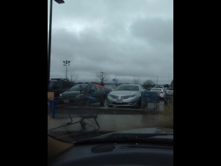 Pissing and jerking off in a busy Walmart parking lot