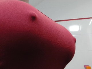 Expanding breastplate in red shirt 1