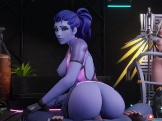 Overwatch Widowmaker big ass reverse cowgirl - (Arti202)