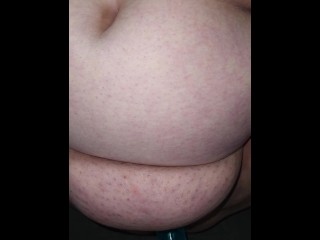 SSBBW fucks dildo fat pussy hanging