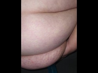 SSBBW fucks dildo fat pussy hanging