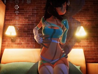 Hentai Simulator Extra Small Japanese Girl Friend Taking a BBC Dogystyle