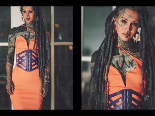 Anuskatzz elegant sexy erotic photoshooting behind the scene filmed by Lily Lu filmz Vlog SFW tattoo