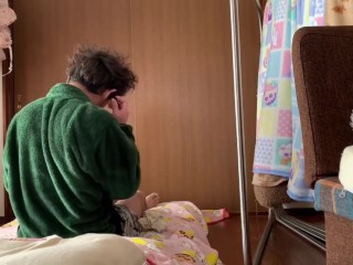 義理の妹のパンティーでオナニー動画を撮影中ハプニング⁉︎　 フェラからの生ハメ！　ぶっかけ　大量ザーメン発射　射精