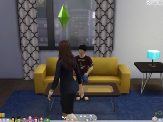 The Sims Student fucks teacher with big submissive ass