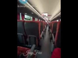 Blowjob and fuck in a public bus