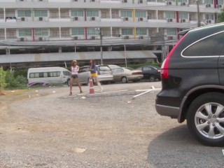 A handjob from the racy Patay and Candy makes him bust within a few strokes