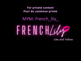 French Lily Une écolière suce son prof, dans le lit conjugale, et lui vide les grosses couilles, POV