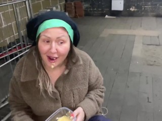 Street Girl dancing naked