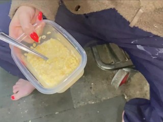 Street Girl dancing naked