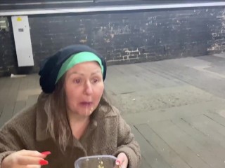 Street Girl dancing naked