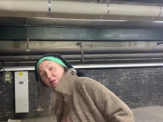 Street Girl dancing naked