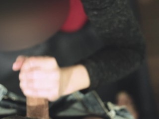 Blowjob from the married woman in red pants.