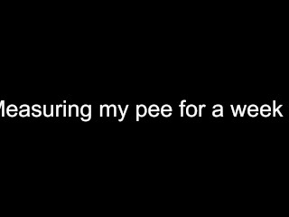 Measuring my pee for a week 3