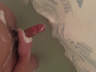 16:9 Student jerking off in the bathroom cum shot Hairy dick young cock masturbation teen boy squirt