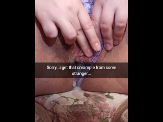 Oops...sorry dear husband, but he is creampied my fertile pussy -Cuckold Snap Captions