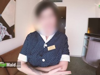They offer money to the hotel maid to have sex with her in exchange for money