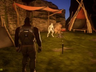 White she-wolf moans again from hunter's big black cock Wild Life