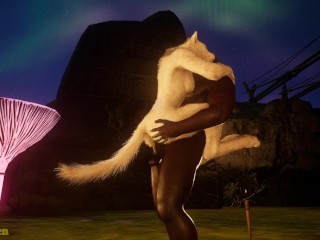 White she-wolf moans again from hunter's big black cock Wild Life