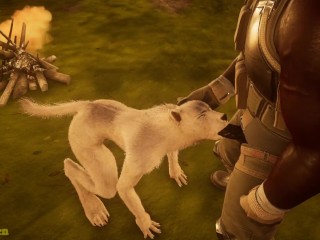 White she-wolf moans again from hunter's big black cock Wild Life