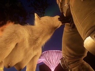 White she-wolf moans again from hunter's big black cock Wild Life