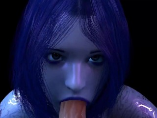 Cortana gives Blowjob in POV | Halo 3D Porn Parody
