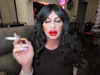 crazy hot sugar baby lipstick smoking fetish crossdresser crossdressing virgin makeup