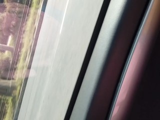 Milf Anna Perv drive car - no panties