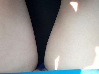 Milf Anna Perv drive car - no panties