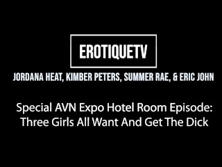 Erotique Entertainment - avn foursome 3 hot porn girls in hotel all want and get the dick and cum