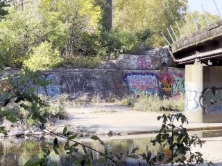 Hood Whiteboy Fucking Slim Thick Black Girl Under The Bridge