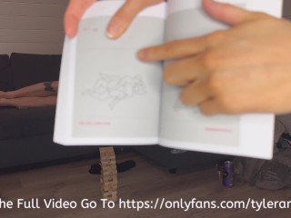 Amateur British couple play sexual jenga