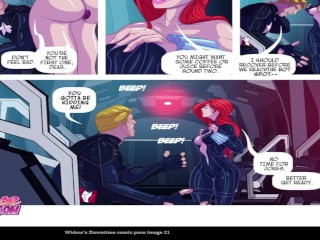 Black Widow Downtime Comic Porn With Caption America Marvel Comics