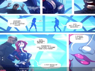 Black Widow Downtime Comic Porn With Caption America Marvel Comics