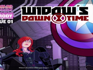 Black Widow Downtime Comic Porn With Caption America Marvel Comics