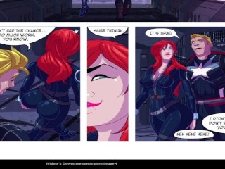 Black Widow Downtime Comic Porn With Caption America Marvel Comics