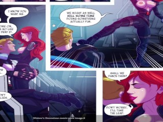 Black Widow Downtime Comic Porn With Caption America Marvel Comics