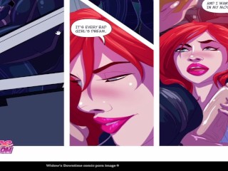 Black Widow Downtime Comic Porn With Caption America Marvel Comics