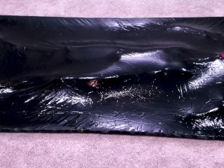 Spider-Girl Plays In A Latex Vacbed - Cosplay Slut Fills Her Holes With Toys & Is Sealed In Bondage