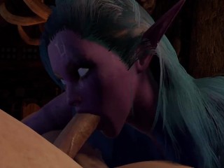 Night Elf Sucks Breton Dick in Skyrim | Skyrim - Warcraft Porn Parody