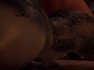 Lusty Argonian Maid belly down anal | Skyrim 3D Porn Parody