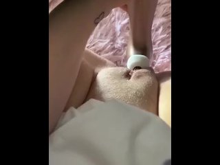 Goth girl cumming using her new toy