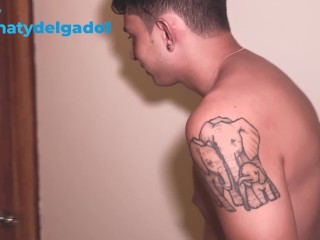 Latin Babe! Threesome night with his stepbrother and girlfriend! Naty Delgado & Stefany and Juan