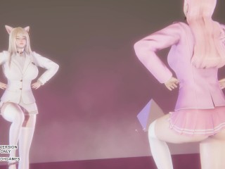 [MMD] Red Velvet - Naughty Ahri Seraphine Sexy Hot Kpop Dance League Of Legends 4K