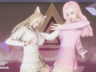 [MMD] Red Velvet - Naughty Ahri Seraphine Sexy Hot Kpop Dance League Of Legends 4K