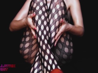 Ripping my Nylon Fishnet Stockings to Fuck Myself Preview