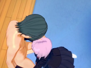 SSSS Gridman Hentai - Shinjo Akane Blowjob and fucked by Utsumi Sho